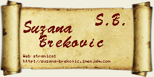 Suzana Breković vizit kartica